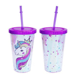 Emerge Plastic Tumbler with Lid - Multicolour, 500ml