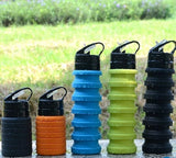Emerge Folding Silicone Water Bottle 300-500 ML (Navy)
