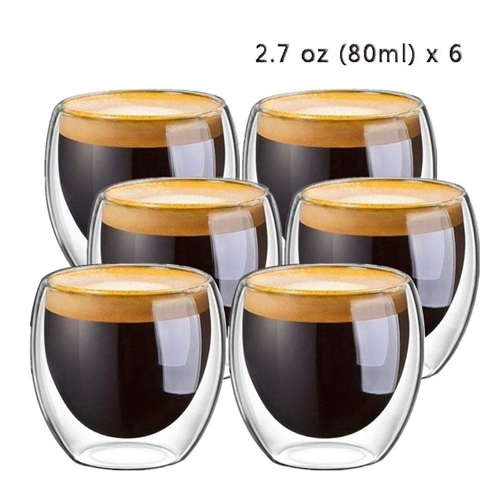 Emerge Pack of 6 80 ML Coffee Tea Cups