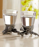 Emerge Animal Head Shot Glasses,25ml(Silver) (Shot Glass Set of 6 pcs) Mix