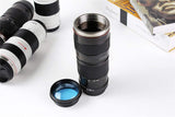 Emerge Camera Lens Coffee Mug, Stainless Steel,Black