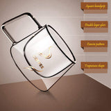 EMERGE Double Wall Transparent Clear Glass, 200 ML