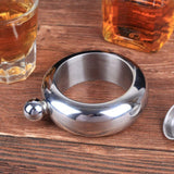 EMERGE Bracelet Bangle Flask 304 Stainless Steel Silver Wrist Flasket with Lid