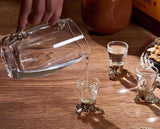 Emerge Animal Head Shot Glasses,25ml(Silver) (Shot Glass Set of 6 pcs) Mix