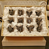 Emerge Animal Head Shot Glasses,25ml(Silver) (Shot Glass Set of 12 pcs)
