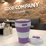 EMERGE Collapsible Travel Coffee Mug 350 ML- 87 * 87 * 140 MM (Purple)