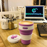 EMERGE Collapsible Travel Coffee Mug 350 ML- 87 * 87 * 140 MM (Purple)