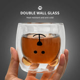 EMERGE Double Wall Transparent Tea Coffee bear Mug