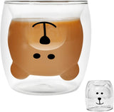 EMERGE Double Wall Transparent Tea Coffee bear Mug