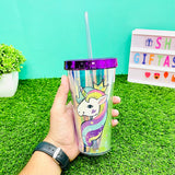 Unicorn Holographic Tumbler Sipper