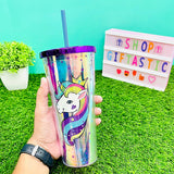 Unicorn Holographic Tumbler Sipper