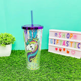 Unicorn Holographic Tumbler Sipper