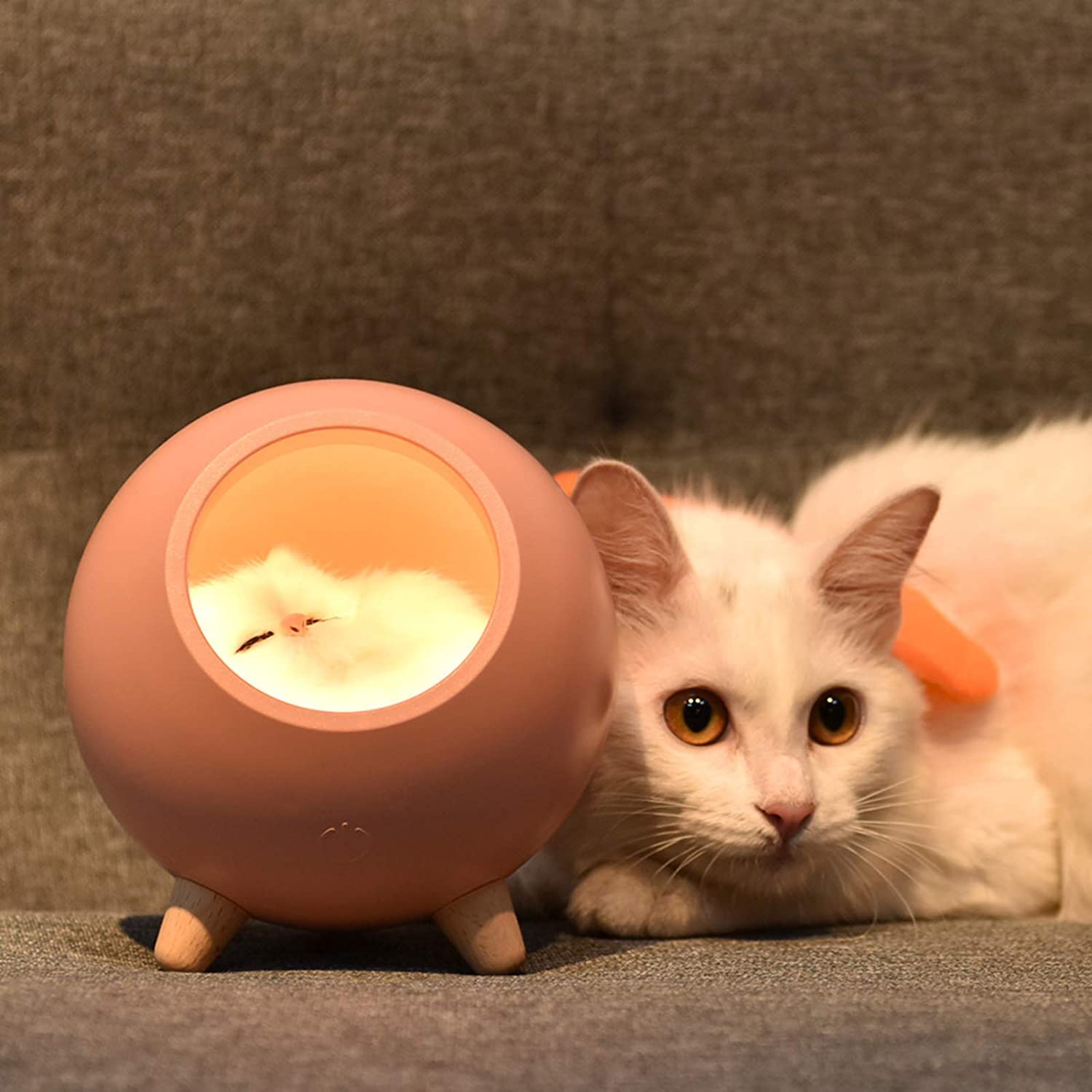 EMERGE Wooden Aesthetic Cat Pet House LED Lamp